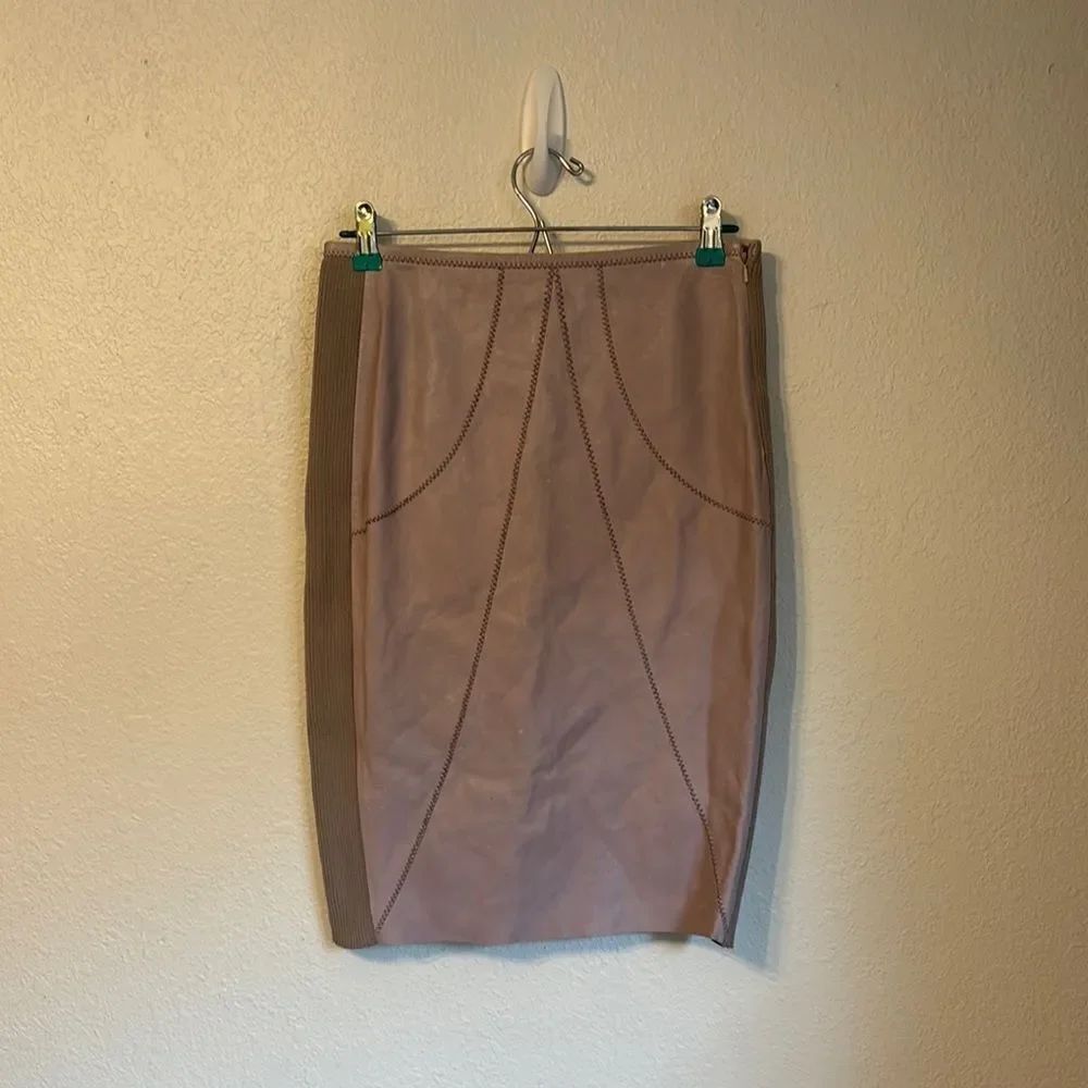 Catherine Malandrino Leather Pencil Skirt Size 6